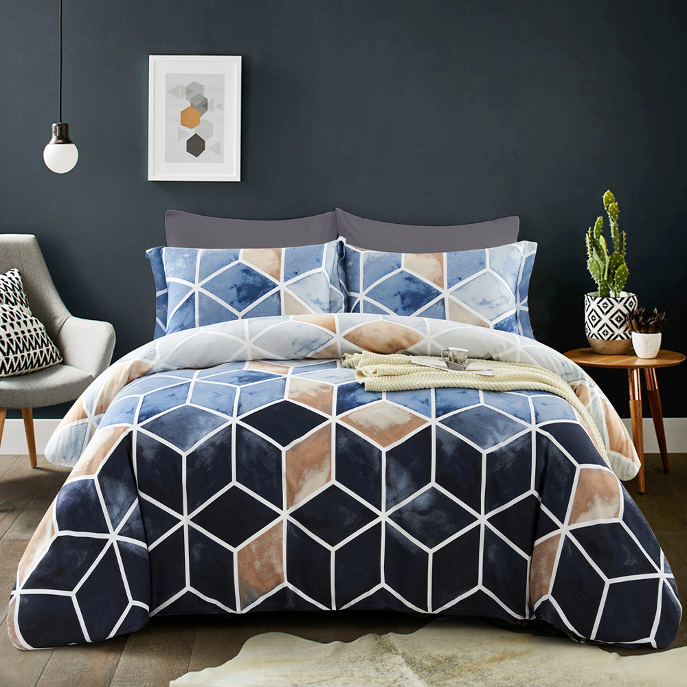 Decay Geometric Printed Obliečky na paplóny Súprava obliečok z kolekcie posteľnej bielizne